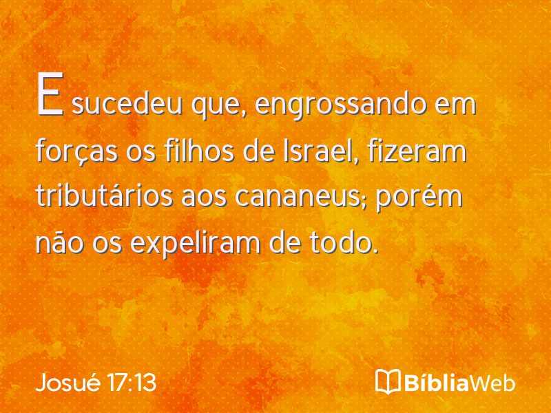 Josué 17:13 em imagem para compartilhar