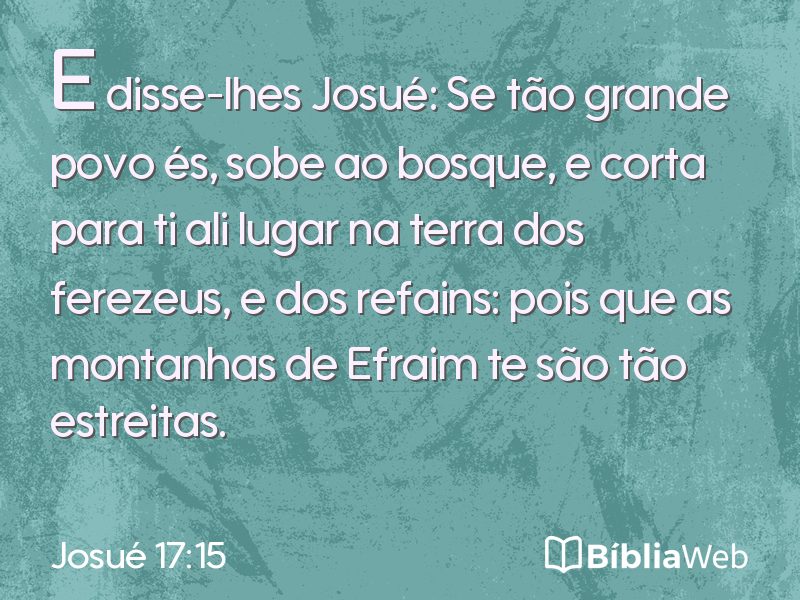 Josué 17:15 em imagem para compartilhar