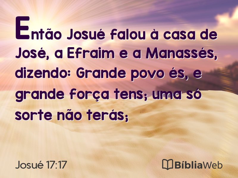 Josué 17:17 em imagem para compartilhar