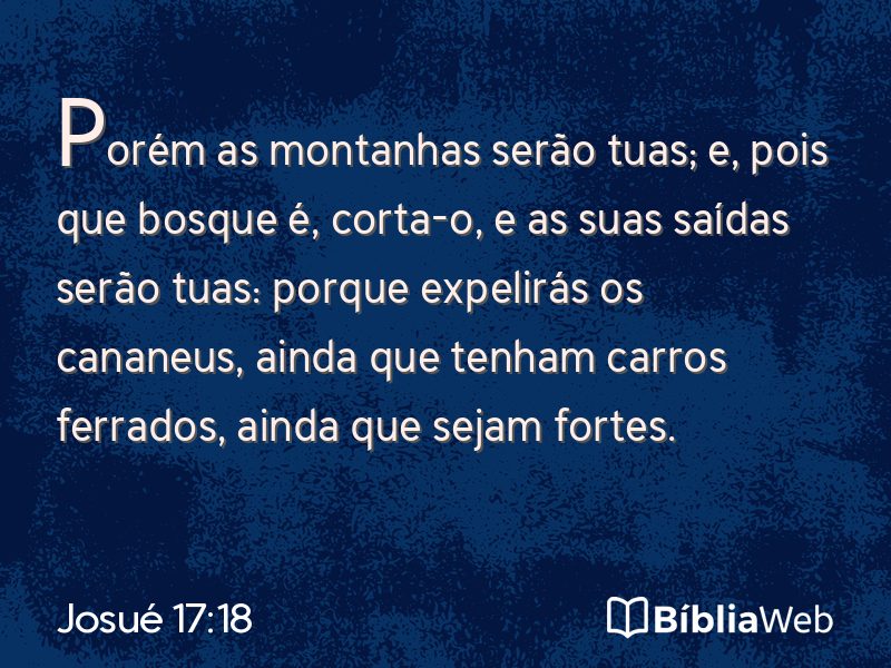 Josué 17:18 em imagem para compartilhar