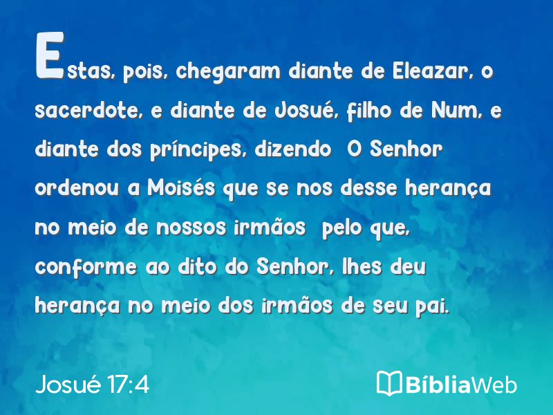 Josué 17:4 em imagem para compartilhar