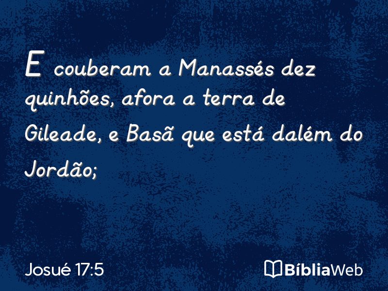 Josué 17:5 em imagem para compartilhar