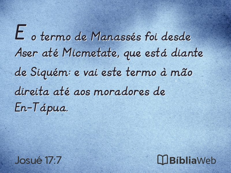 Josué 17:7 em imagem para compartilhar