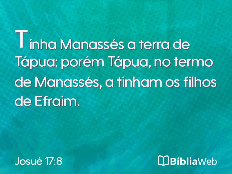 Josué 17:8 em imagem para compartilhar