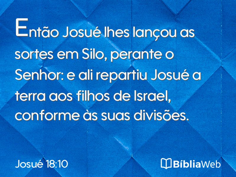 Josué 18:10 em imagem para compartilhar