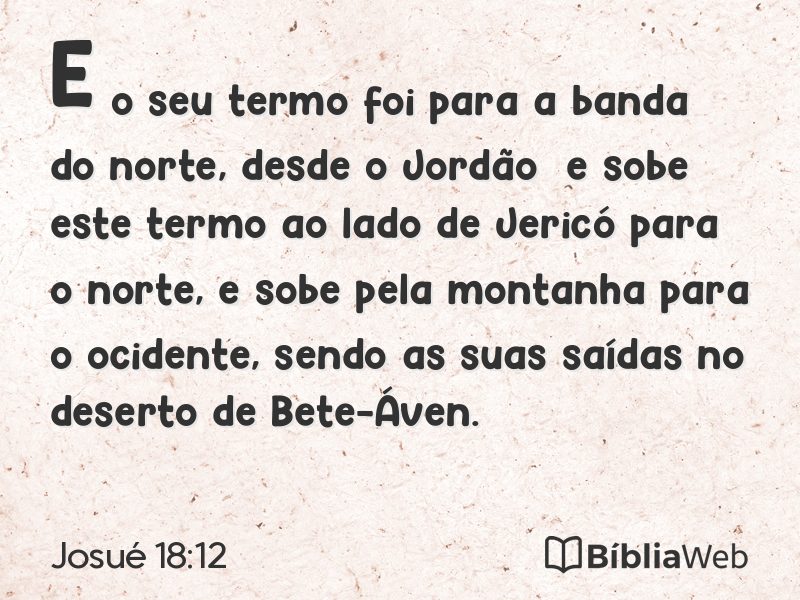 Josué 18:12 em imagem para compartilhar