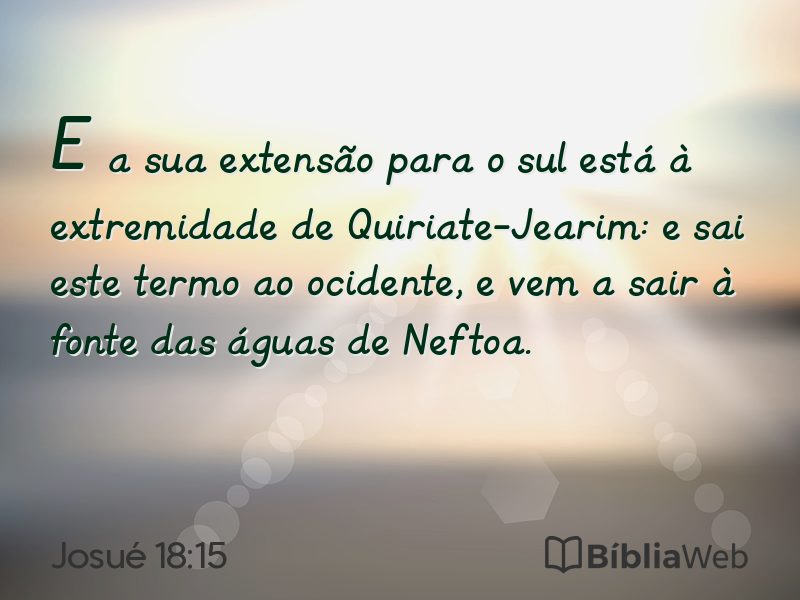 Josué 18:15 em imagem para compartilhar