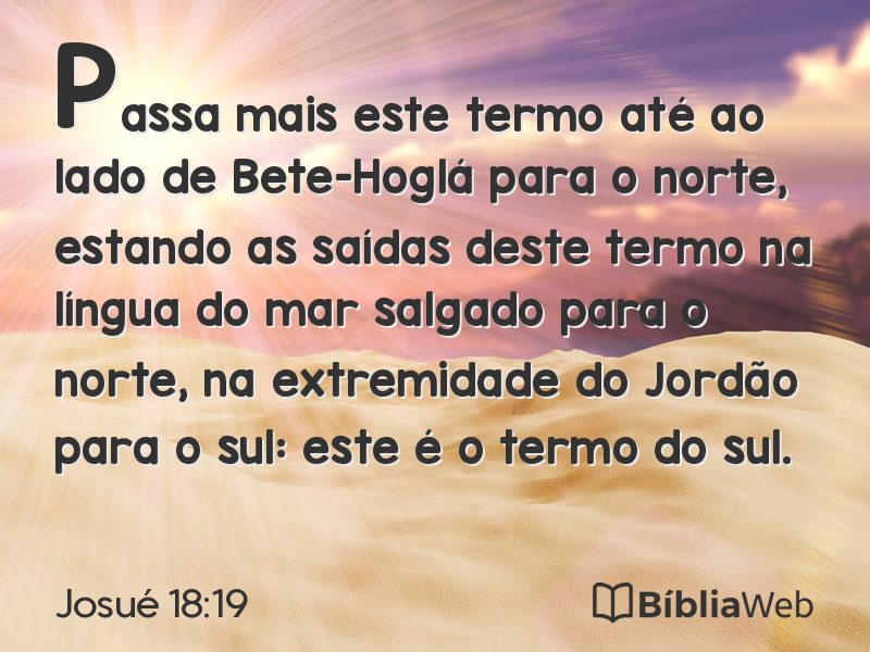 Josué 18:19 em imagem para compartilhar