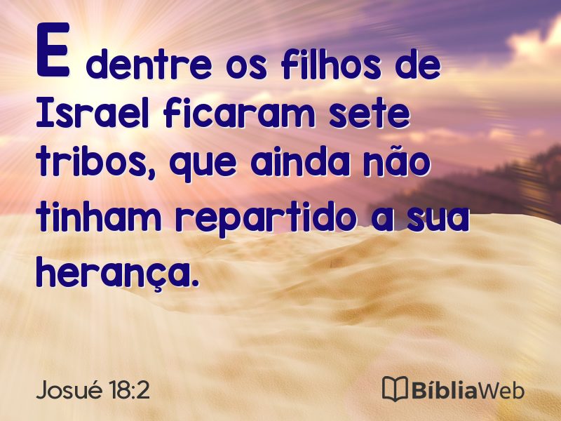Josué 18:2 em imagem para compartilhar