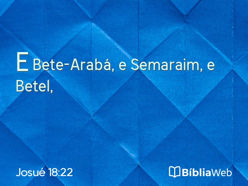 Josué 18:22 em imagem para compartilhar