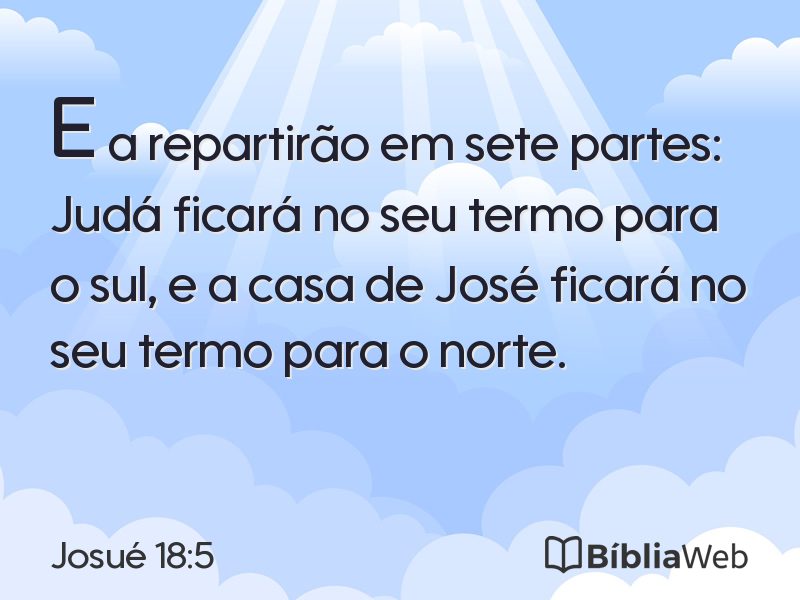 Josué 18:5 em imagem para compartilhar