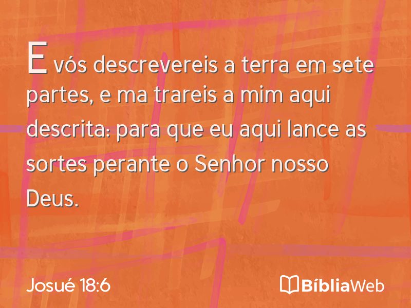 Josué 18:6 em imagem para compartilhar