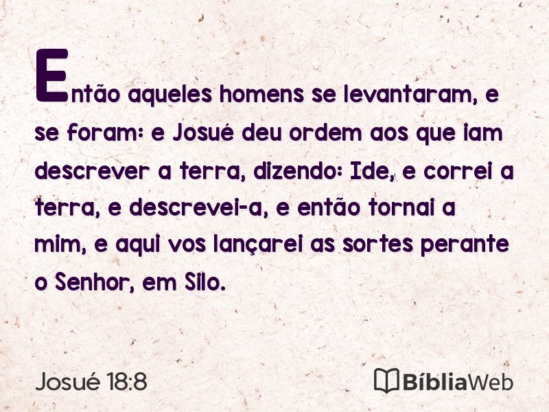 Josué 18:8 em imagem para compartilhar