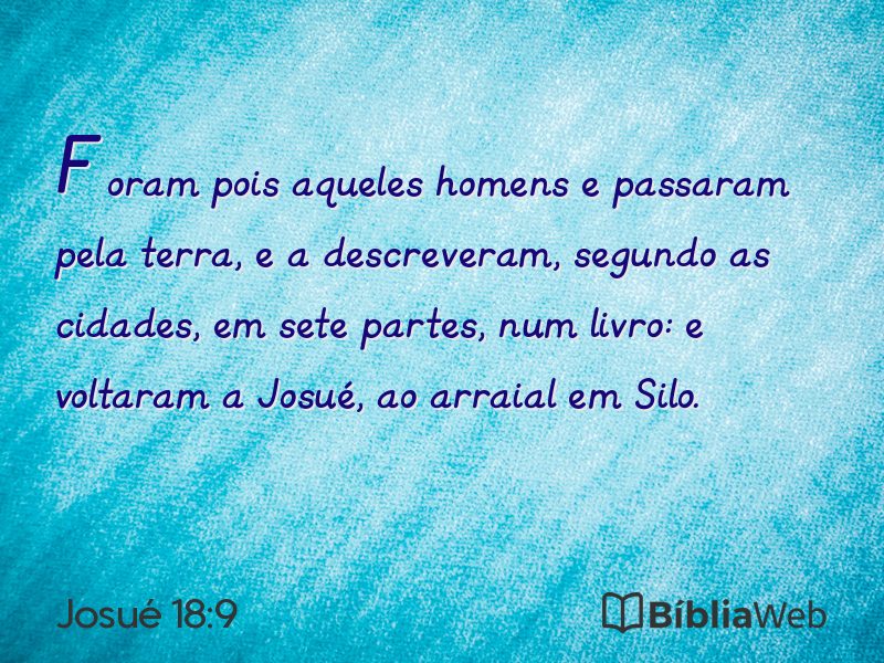 Josué 18:9 em imagem para compartilhar