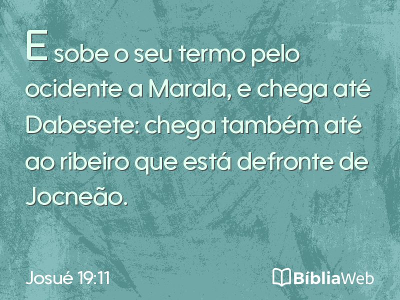 Josué 19:11 em imagem para compartilhar
