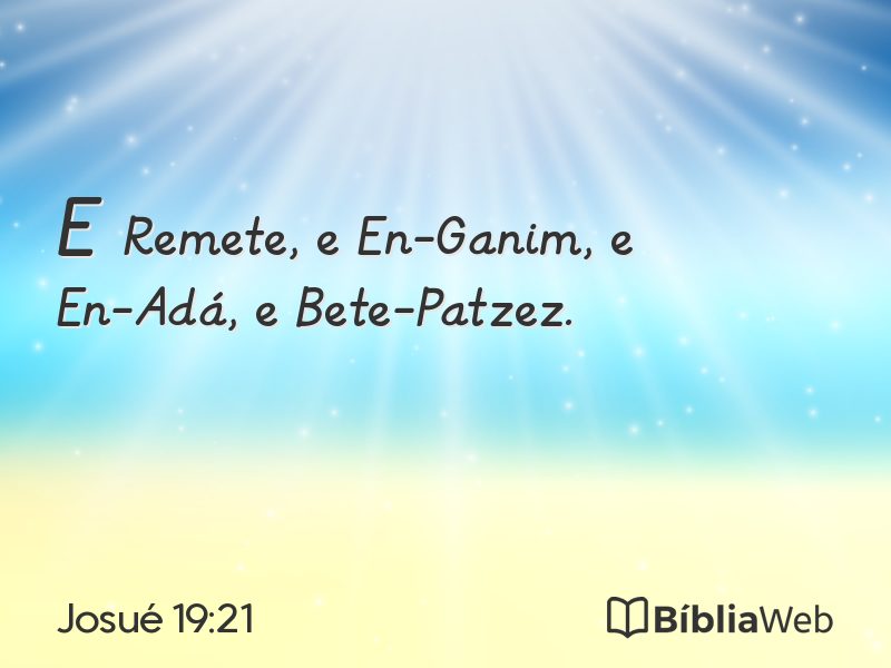 Josué 19:21 em imagem para compartilhar