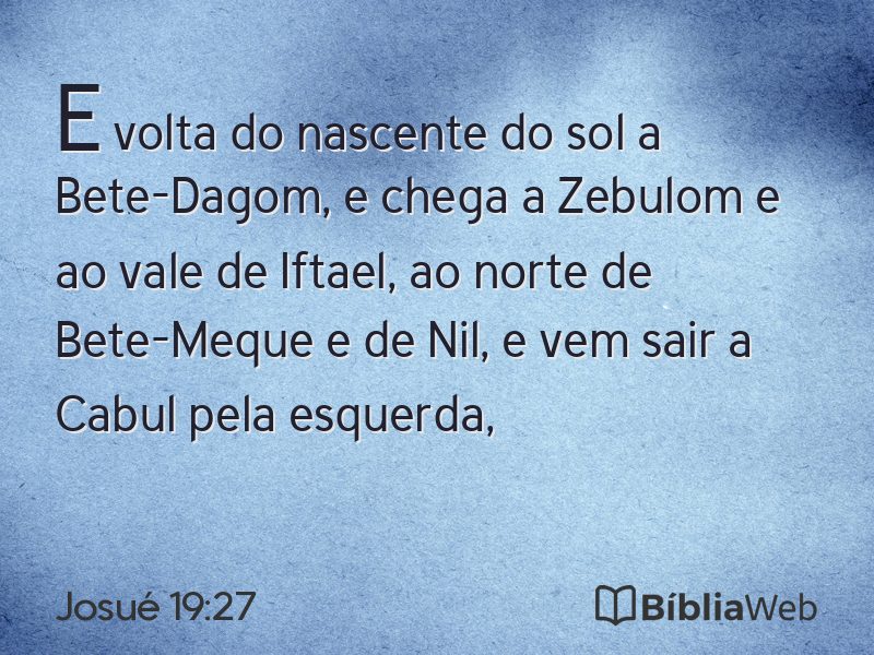 Josué 19:27 em imagem para compartilhar