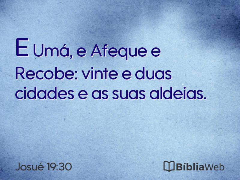 Josué 19:30 em imagem para compartilhar