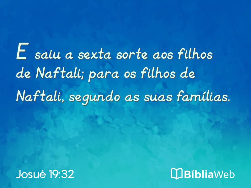 Josué 19:32 em imagem para compartilhar
