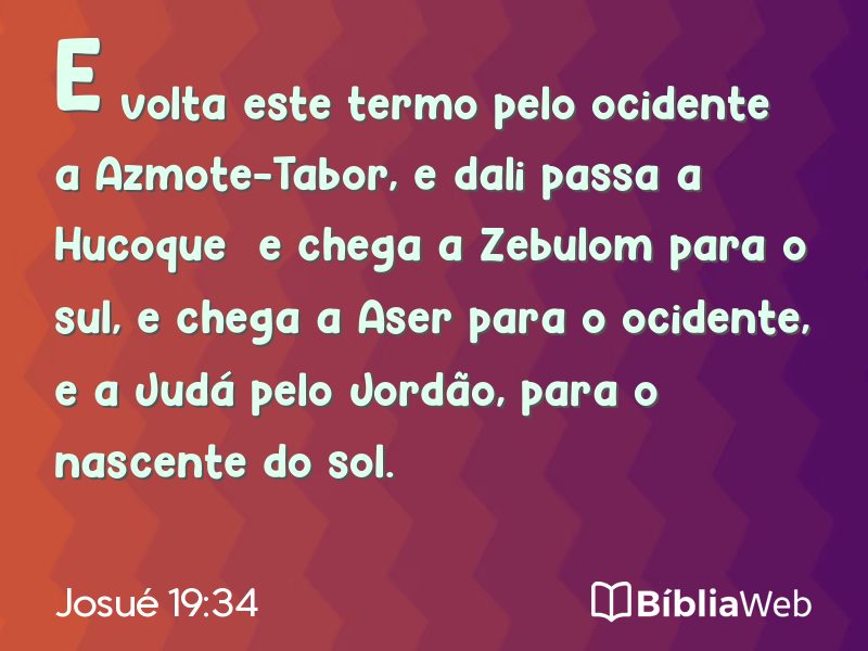 Josué 19:34 em imagem para compartilhar