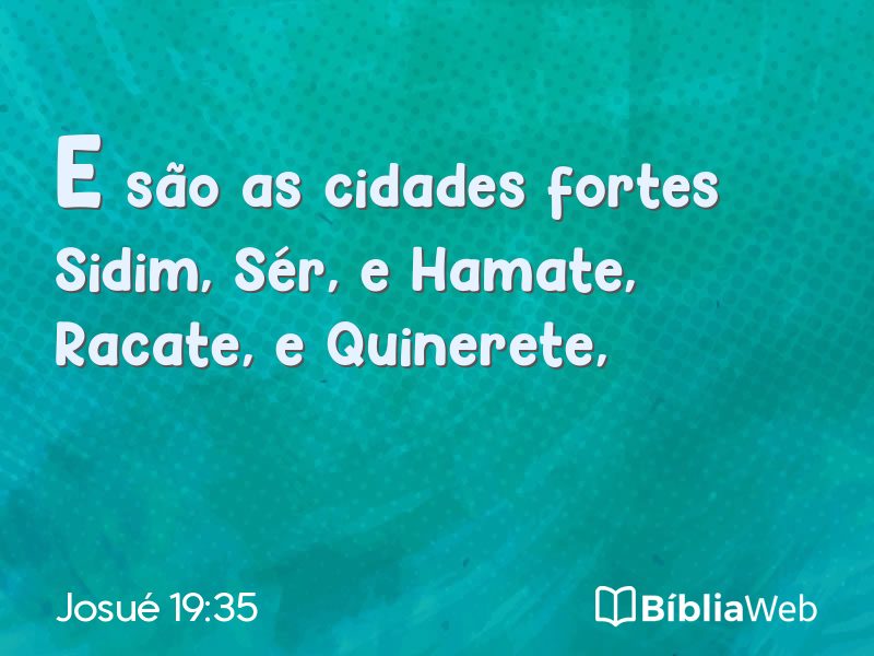 Josué 19:35 em imagem para compartilhar