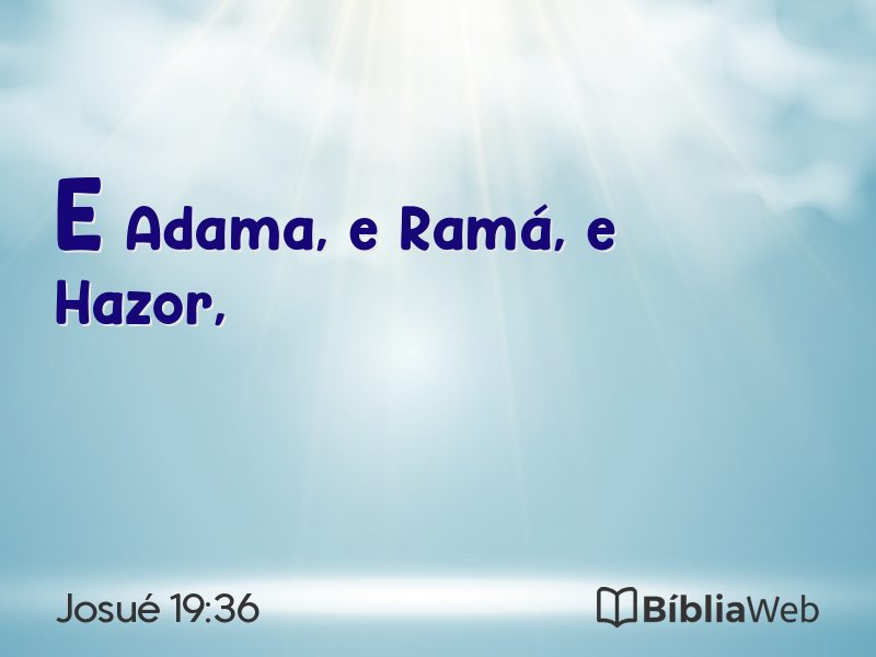 Josué 19:36 em imagem para compartilhar