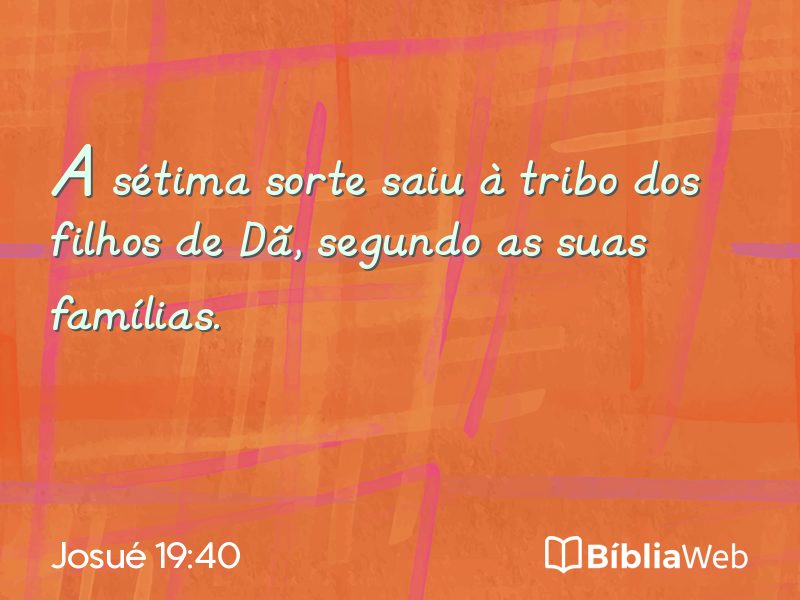 Josué 19:40 em imagem para compartilhar