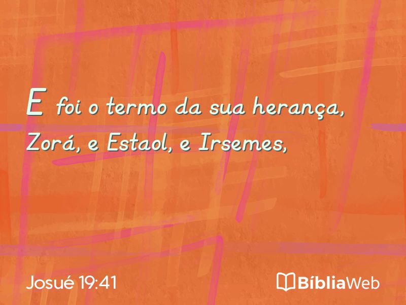 Josué 19:41 em imagem para compartilhar