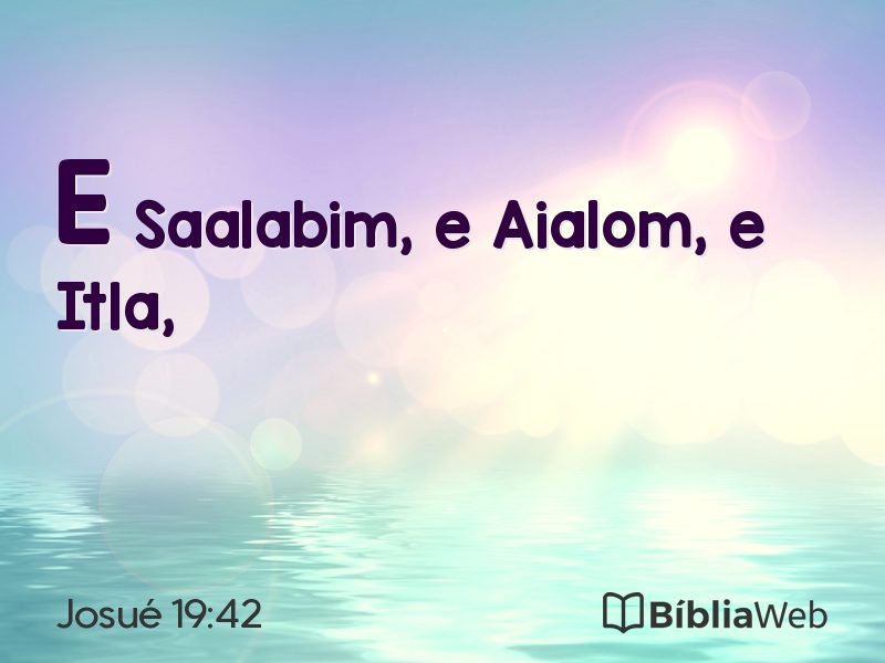 Josué 19:42 em imagem para compartilhar
