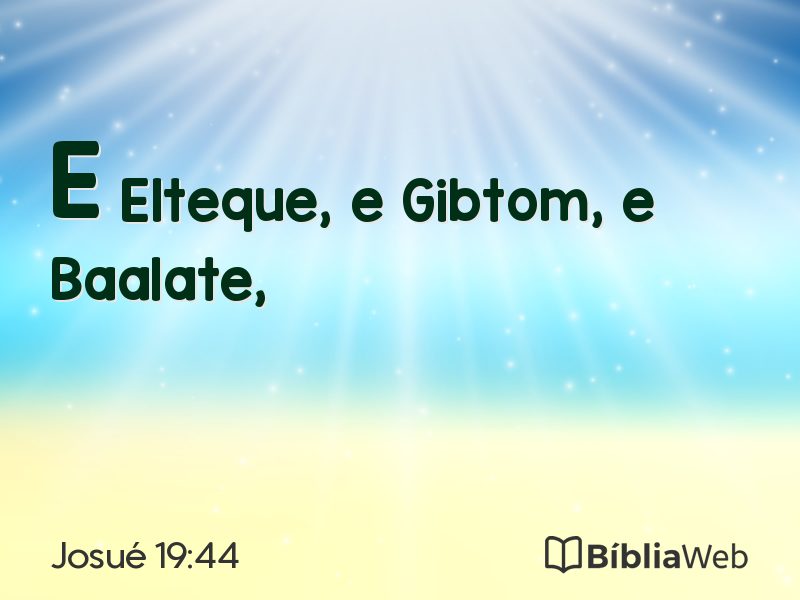 Josué 19:44 em imagem para compartilhar