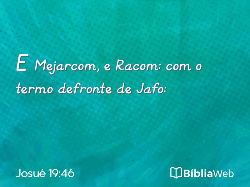 Josué 19:46 em imagem para compartilhar