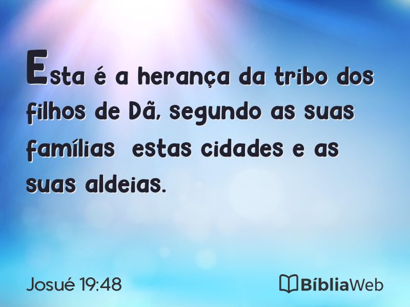 Josué 19:48 em imagem para compartilhar