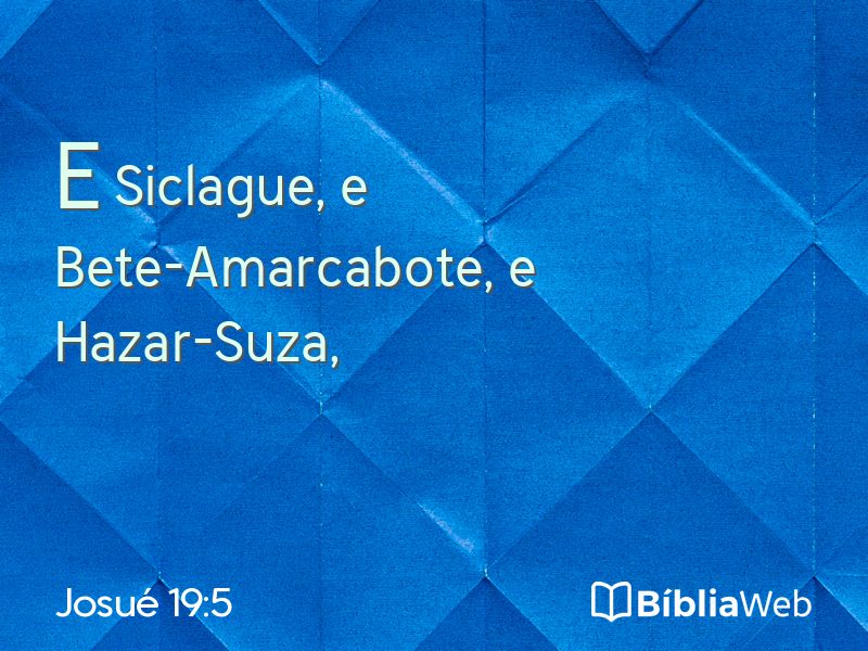 Josué 19:5 em imagem para compartilhar