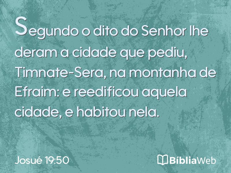 Josué 19:50 em imagem para compartilhar