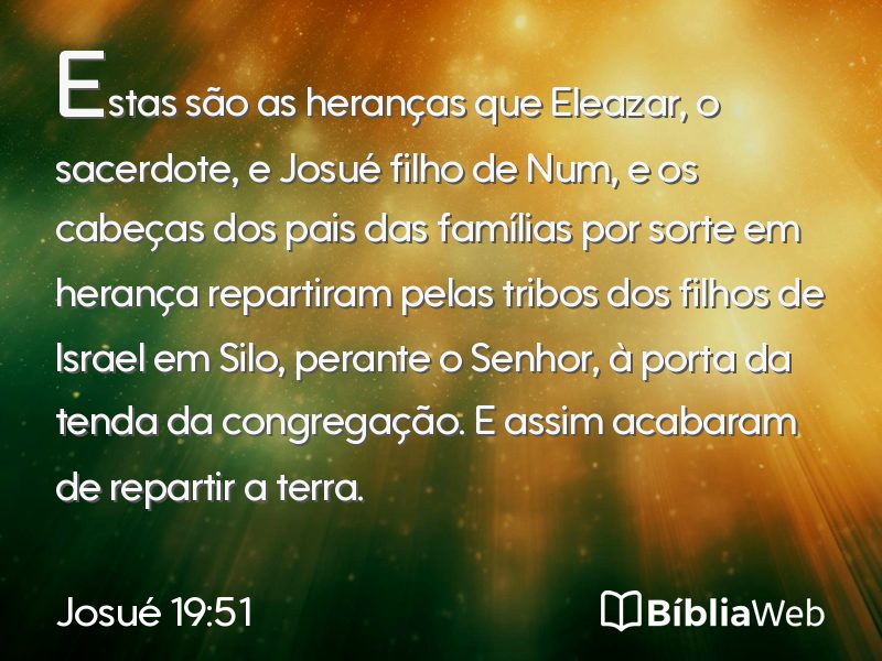 Josué 19:51 em imagem para compartilhar
