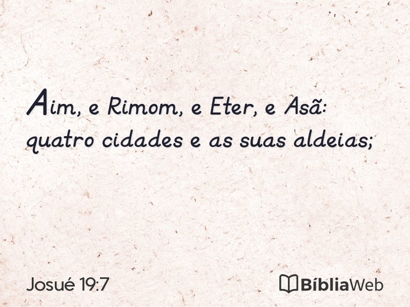 Josué 19:7 em imagem para compartilhar