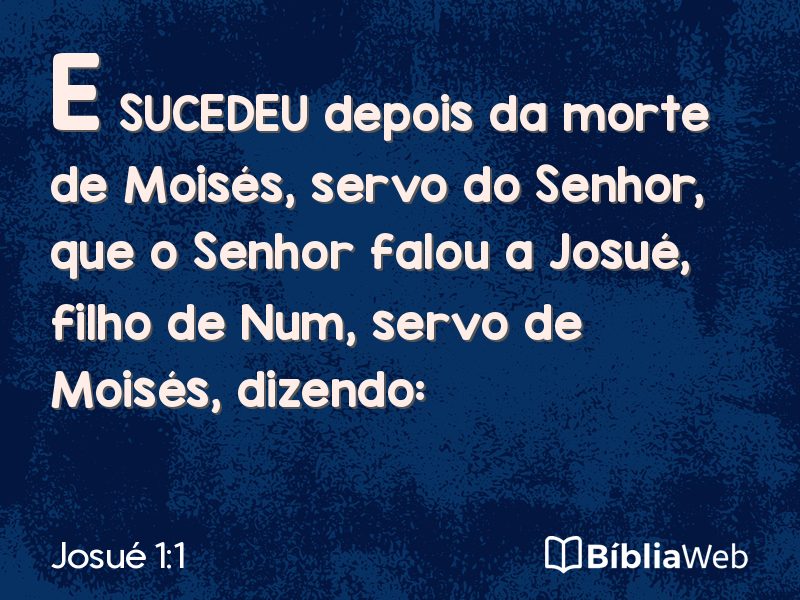 Josué 1:1 em imagem para compartilhar