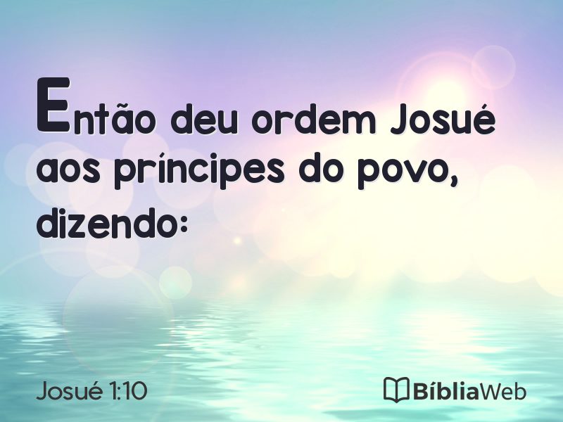 Josué 1:10 em imagem para compartilhar