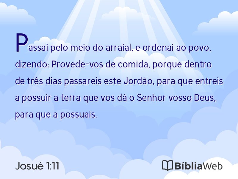 Josué 1:11 em imagem para compartilhar