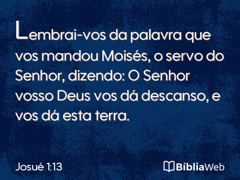 Josué 1:13 em imagem para compartilhar