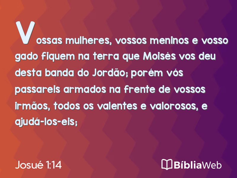 Josué 1:14 em imagem para compartilhar