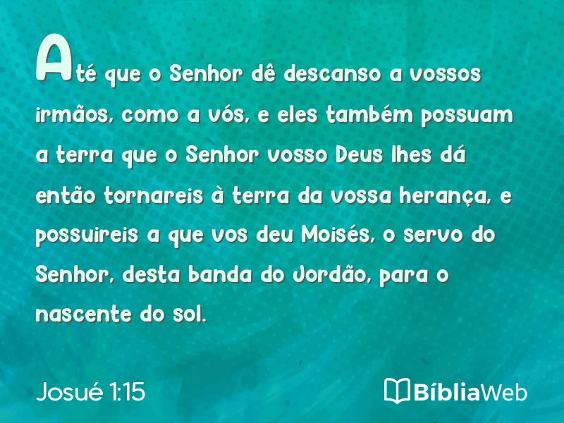 Josué 1:15 em imagem para compartilhar