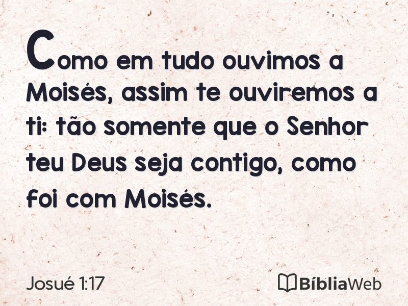 Josué 1:17 em imagem para compartilhar