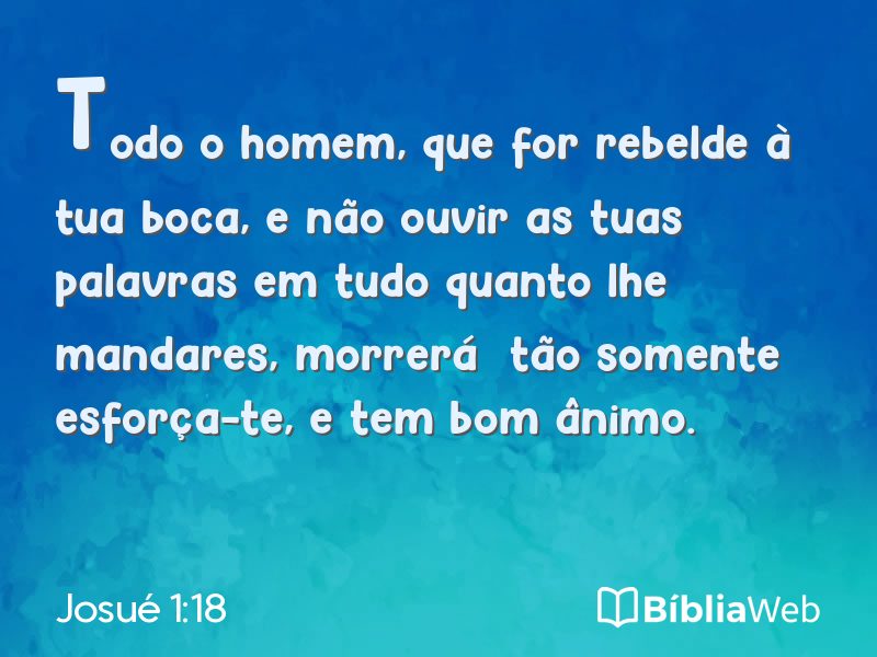 Josué 1:18 em imagem para compartilhar