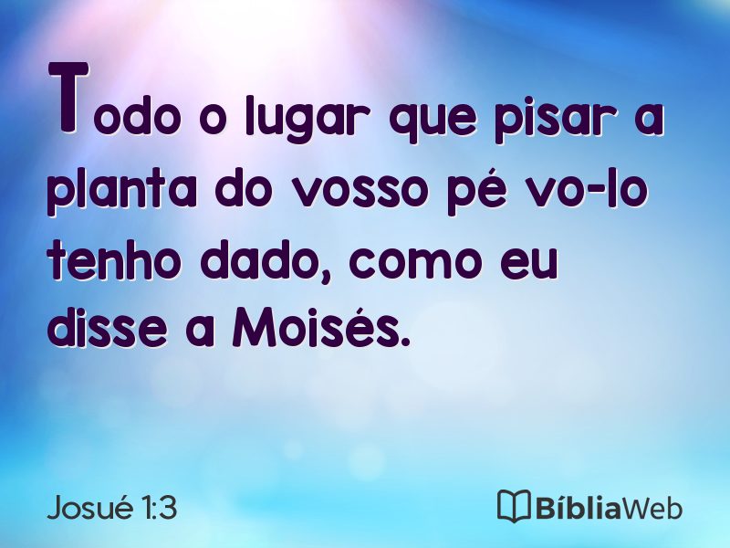 Josué 1:3 em imagem para compartilhar