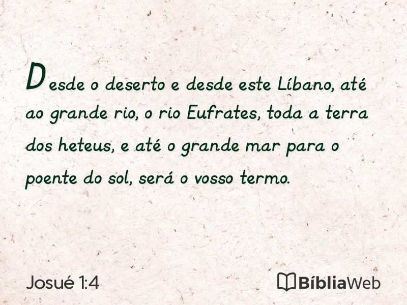 Josué 1:4 em imagem para compartilhar