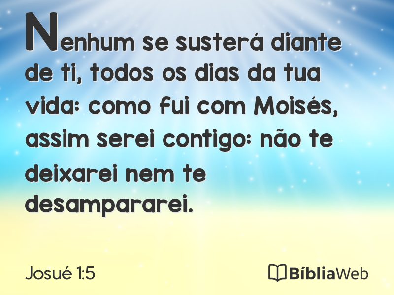 Josué 1:5 em imagem para compartilhar