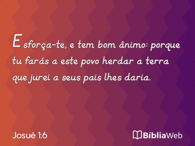 Josué 1:6 em imagem para compartilhar