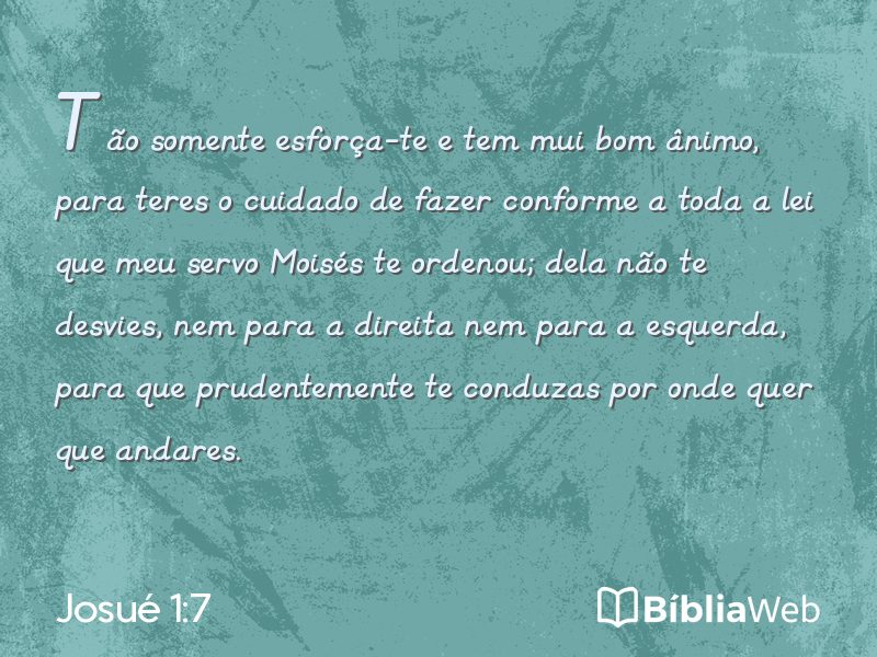 Josué 1:7 em imagem para compartilhar
