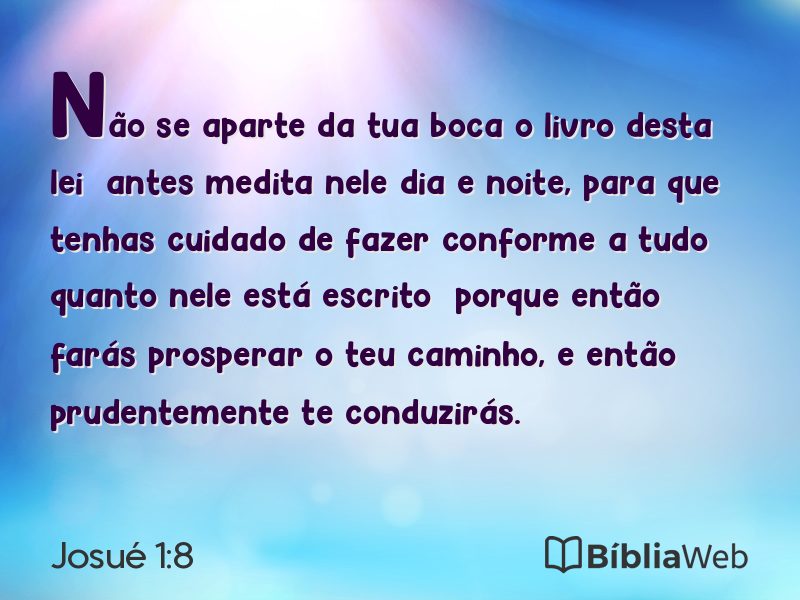 Josué 1:8 em imagem para compartilhar